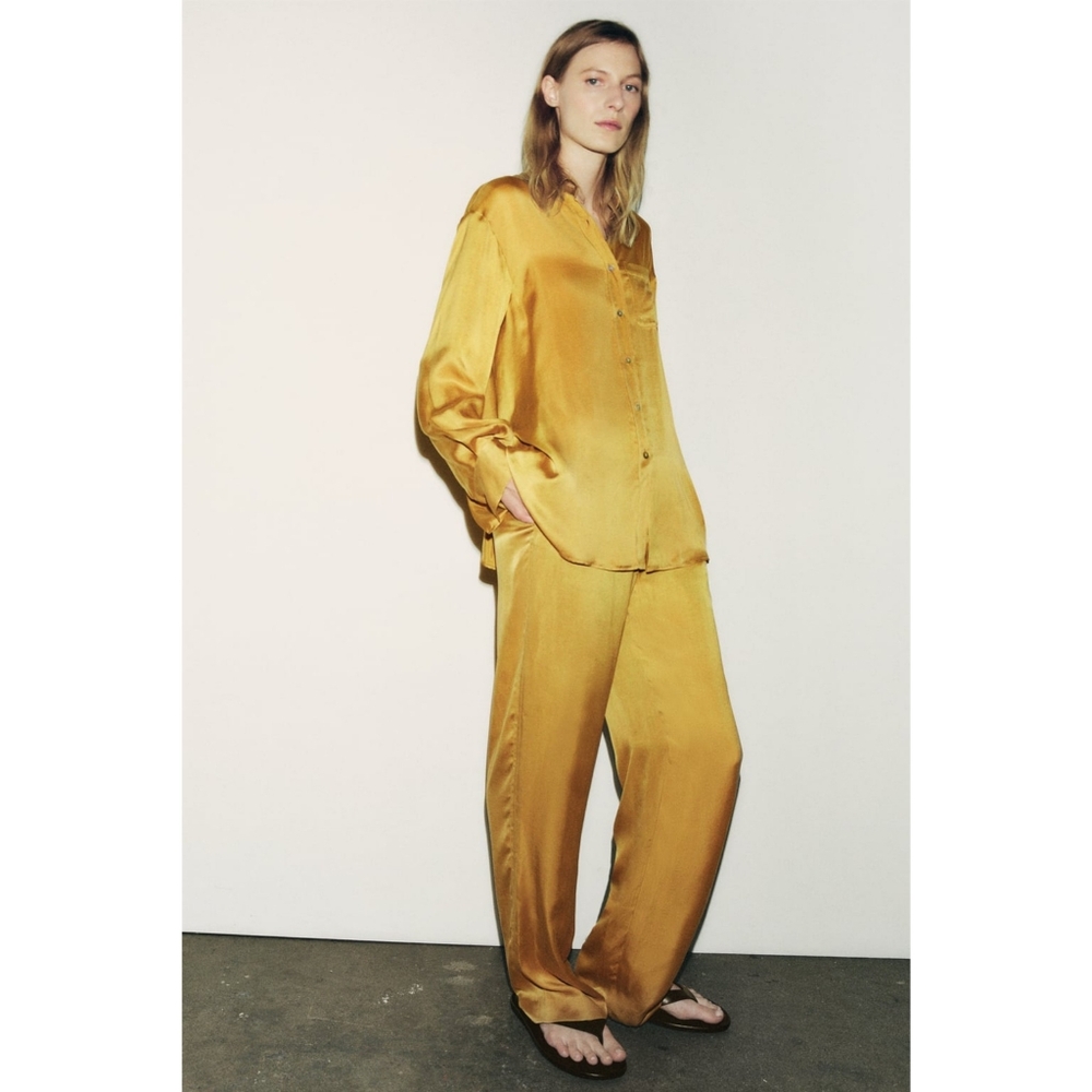 Zara limited edition pajama style pants